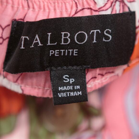 TALBOTS Climbing Floral Button Front Voile Full Midi Skirt Retro Tradwife Sz SP - Picture 7 of 8